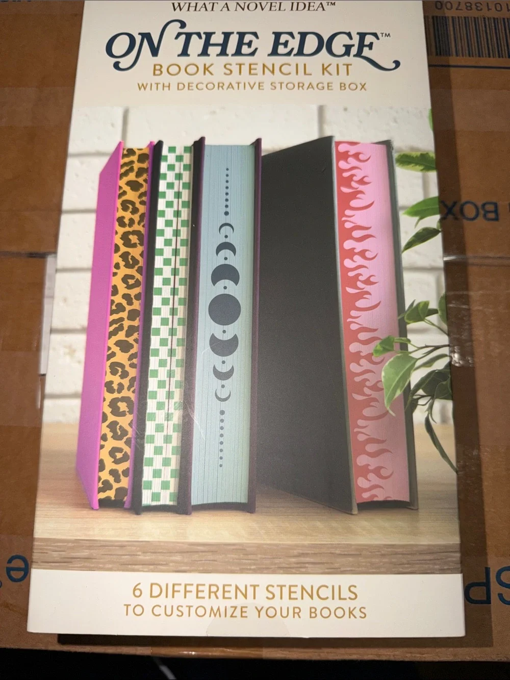 Book Stencil Kit - Decorative Book Storage Box, Pink & Black Accents